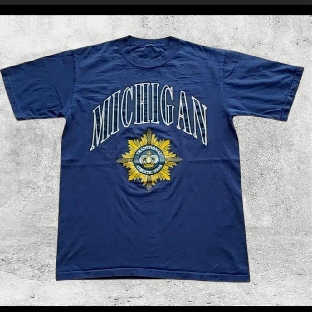 Vintage 90s Michigan State Spartans MSU T-Shirt Medium Single Stitch Grey Tee